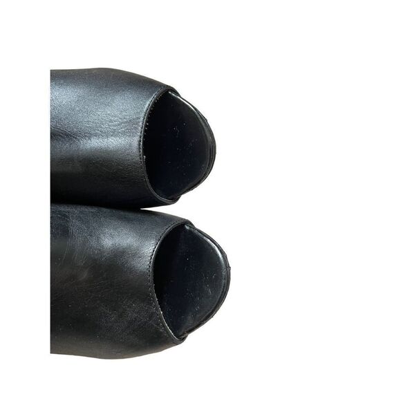 Steve Madden Studded Peep Toe Black Leather High Heel Booties size 10 - Picture 11 of 15